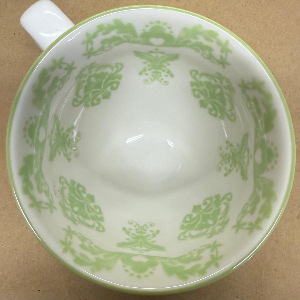 Starbucks Matte White with Green Pattern Interior Mug-2005